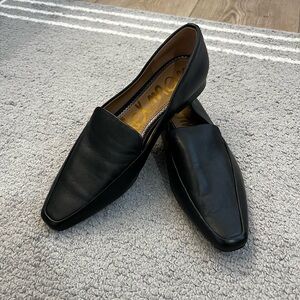 Sam Edelman Black Textured Leather Flats